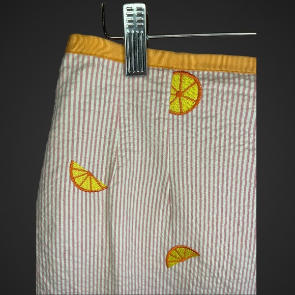 Lilly Pulitzer Vintage white label embroidered citrus orange skirt size 12 rare - Picture 5 of 7